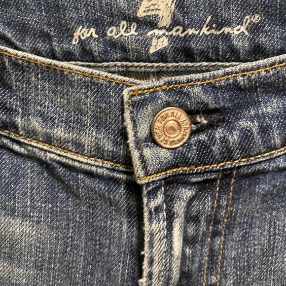 7 For All Mankind Distressed Bootcut Jeans - Picture 3 of 10